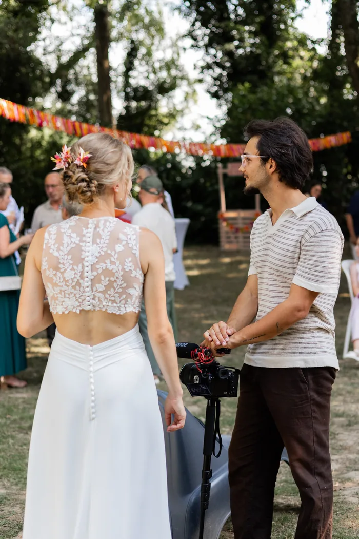 Simon Blanchet, wedding videographer, filming in Mayenne